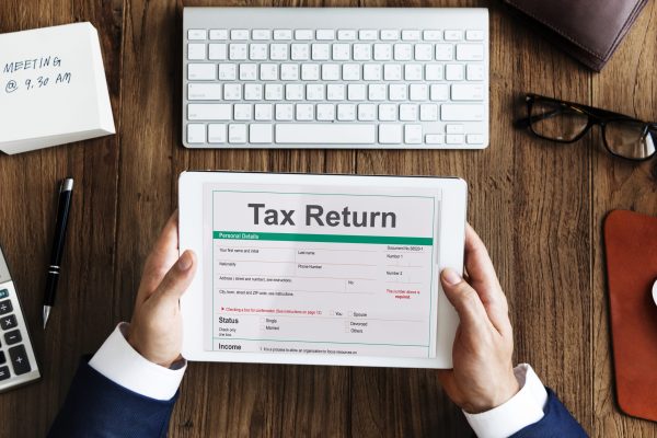 Income Tax Return Deduction Refund Concept Personal Tax Return Accountant